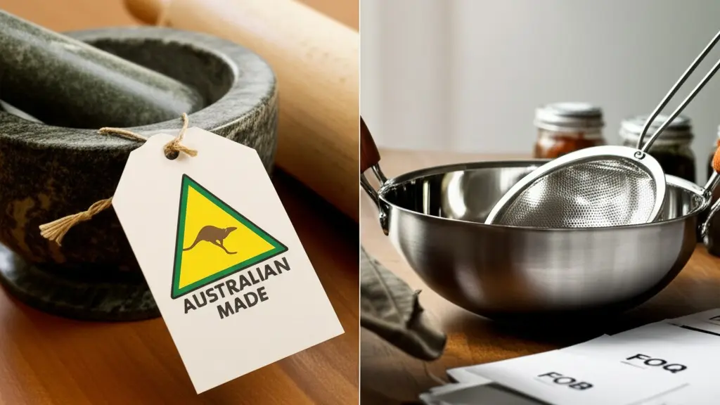 Australian made tag for kitchenwear