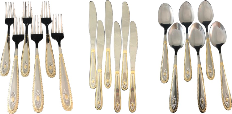 Copper Plated Dinner 6Pc Set