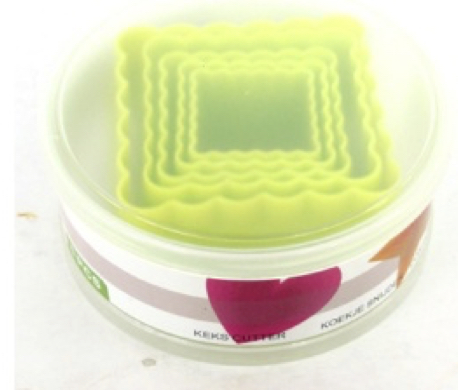 PP 5Pc Square Cookie Cutter