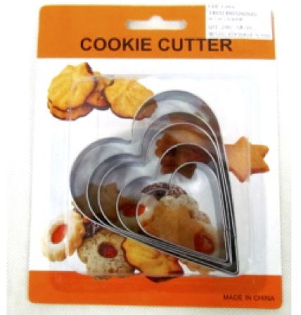 [3077] 5Pc Heart Cookie Cutter