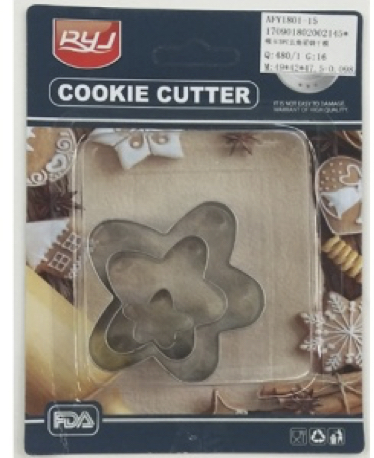 [3081] 3Pc Cookie Cutter