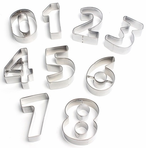 [6130] Number Cookie Cutter 9Pc Set