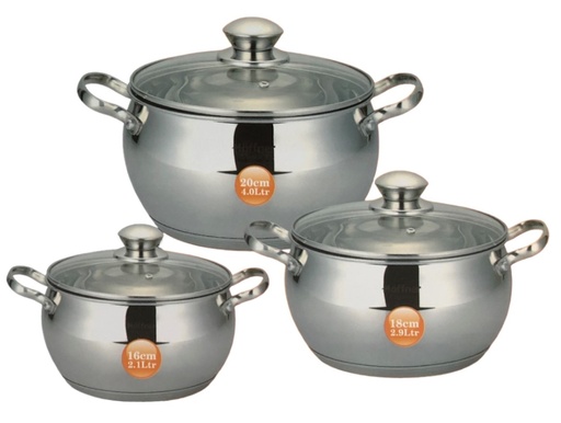 [7023] Hoffner 3Pc Casserole Set