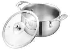 [9117] SS Triply Casserole 20cm G/Lid
